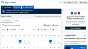 skyscanner uçak bileti
