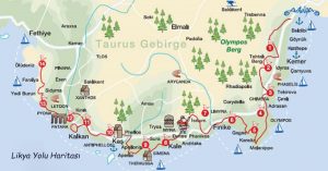 likya yolu harita