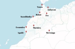 Fas şehirleri haritası